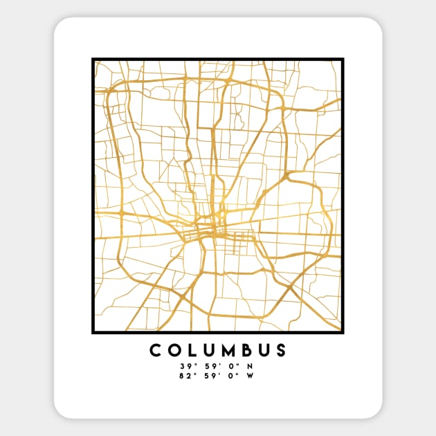 COLUMBUS OHIO CITY STREET MAP ART Sticker by deificusArt